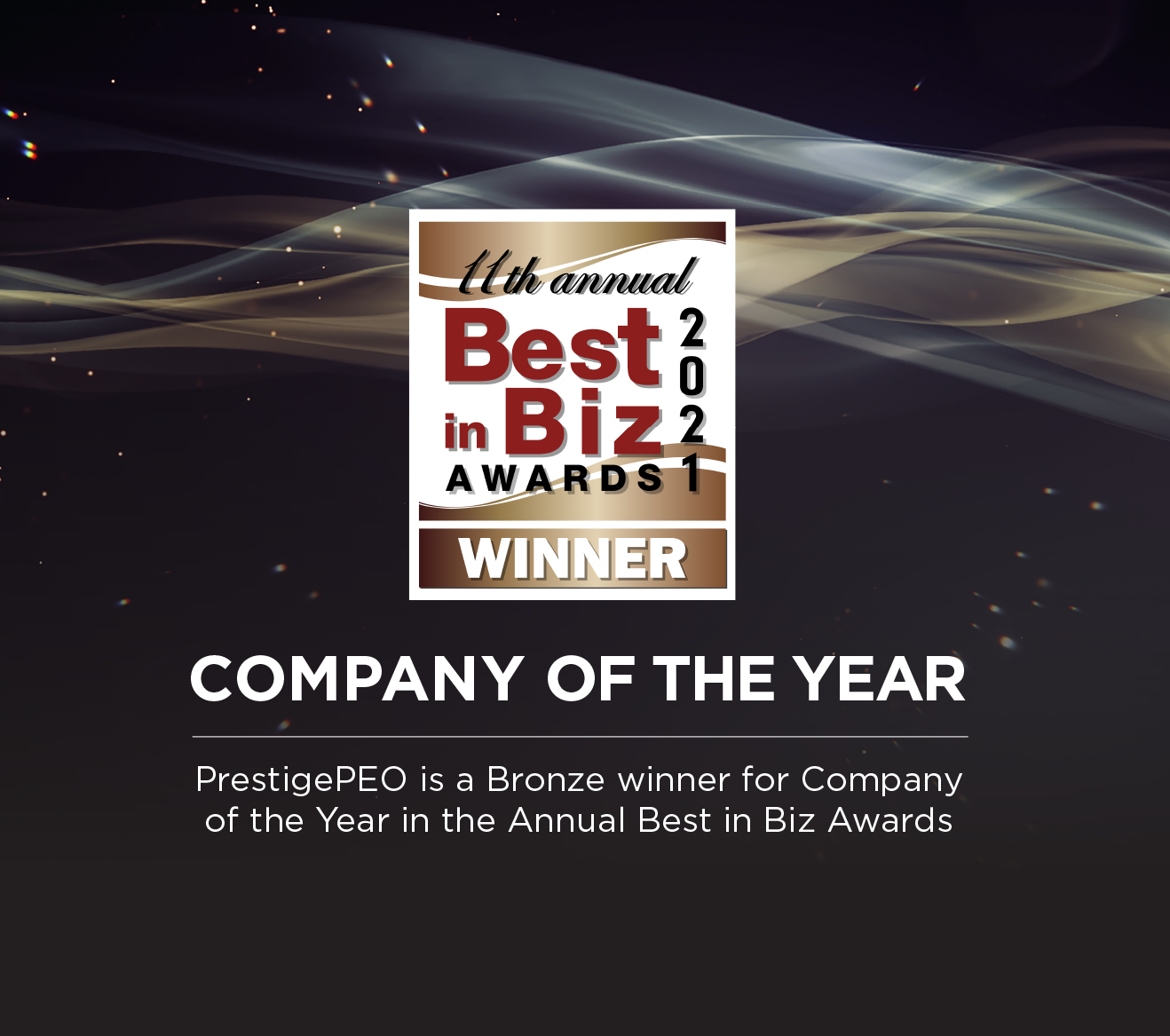 PrestigePEO Named Winner in 11th Annual Best in Biz Awards