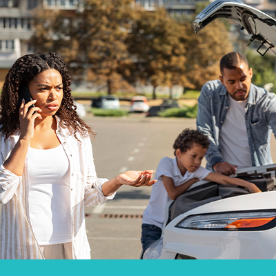 Family having car problems